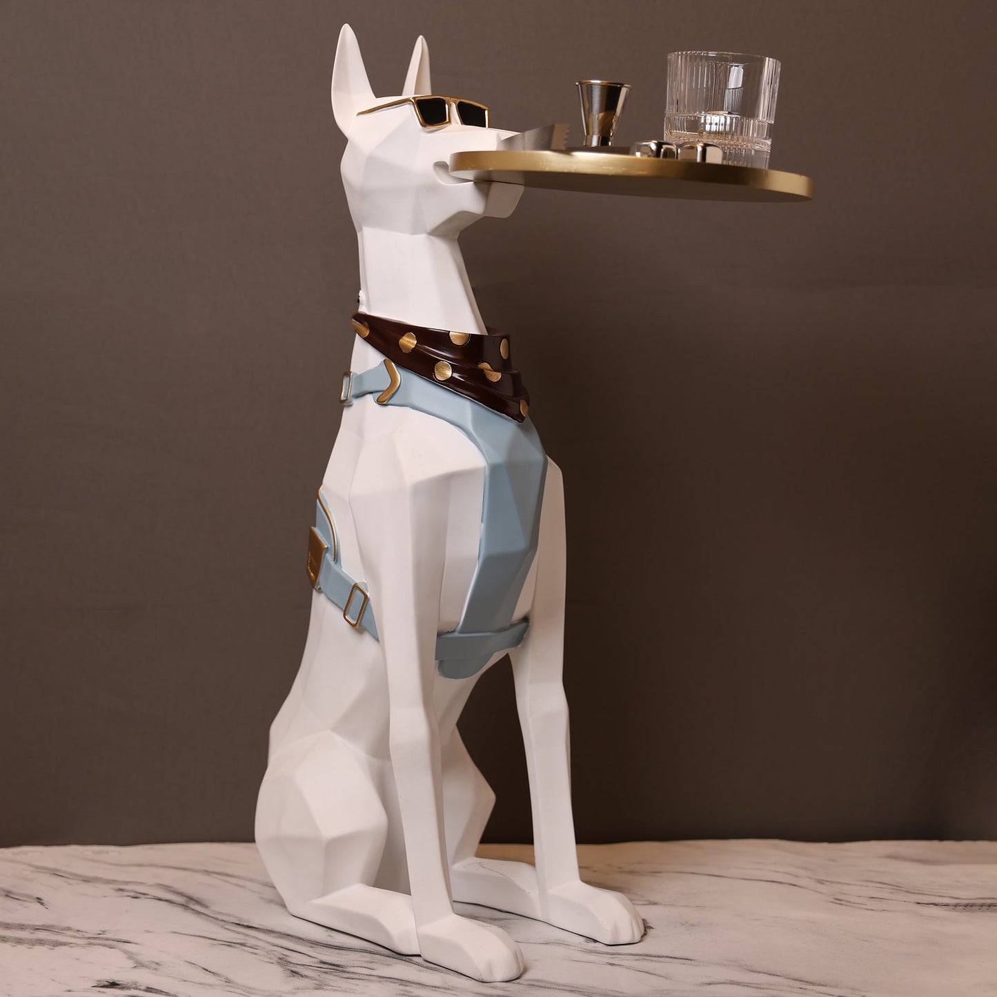 DOBERMAN BUTLER SCULPTURE