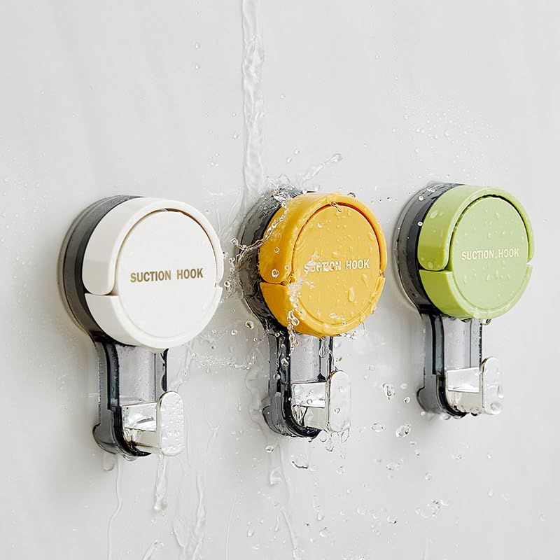 SKYTONE Suction Cup Hook, Suction Hooks, Suction Cup with Hook, Reusable Vacuum Suction Hooks for Bathroom, Wall Hooks, Wall Clips for Hanging Towel, Clothes,Kitchen Utensils (Pack of 1)