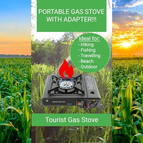 Hacer Portable Camping Gas Stove Cooking Gas burner with Carrying Case for Outdoor Camping Hiking Trekking