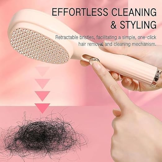Self-Cleaning Anti-Static Massage Comb, Self Cleaning Hair Brush