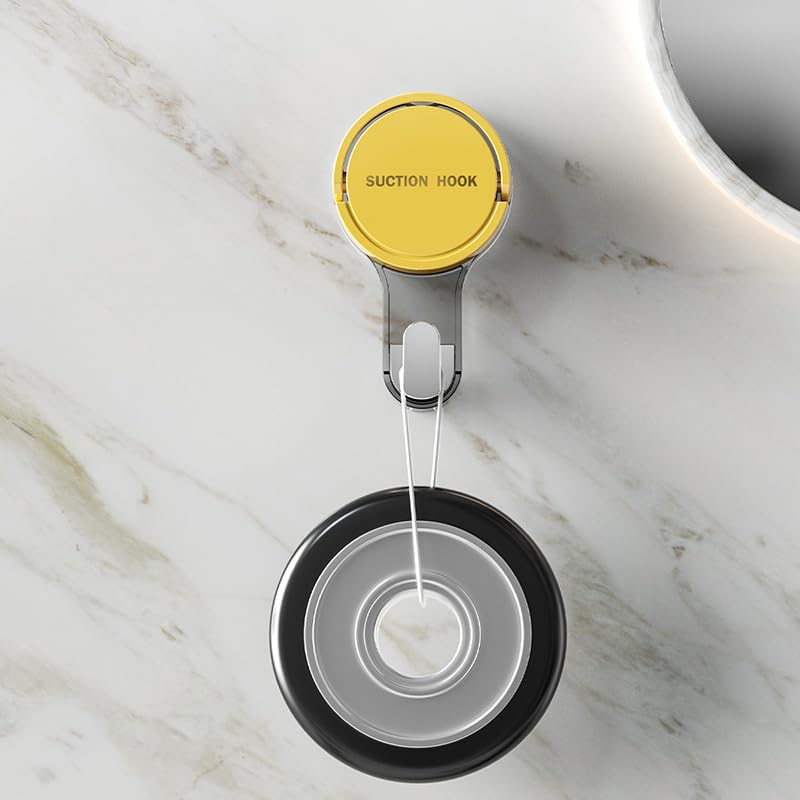 SKYTONE Suction Cup Hook, Suction Hooks, Suction Cup with Hook, Reusable Vacuum Suction Hooks for Bathroom, Wall Hooks, Wall Clips for Hanging Towel, Clothes,Kitchen Utensils (Pack of 1)