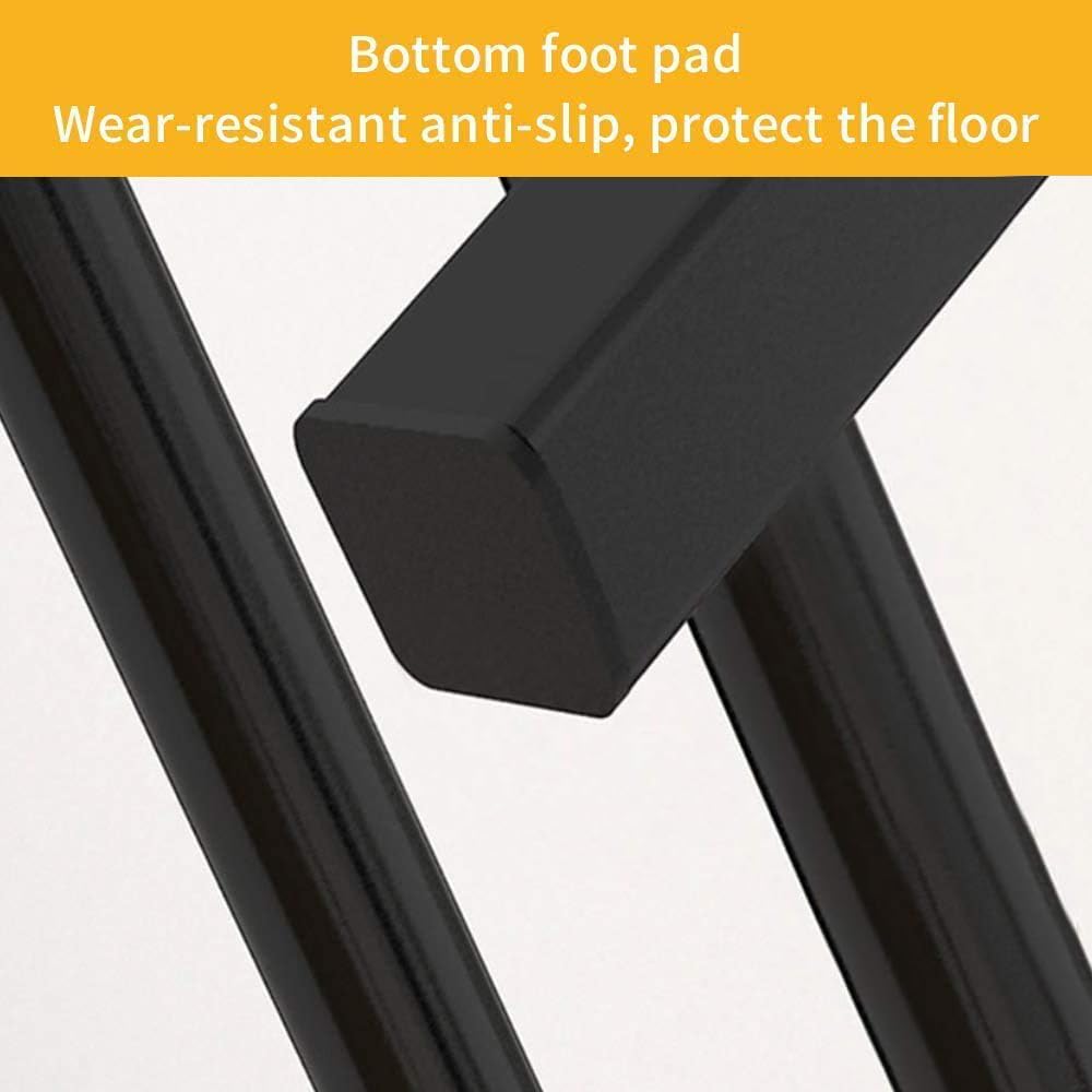 Lukzer Single Pole Coat Hanger Stand with Bottom Shelves–Heavy-Duty Metal Garment Rack, 4 Hooks for Clothes,Bags,Shoe–Freestanding Organizer for Bedroom, Entryway & more(White, 40x110x148cm/MGS-001)