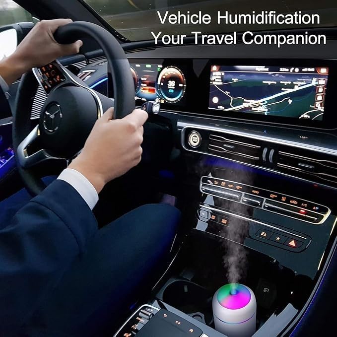 DEEP Humidifier Aroma Diffuser for Home, H2O Cool Mist Humidifier for Room Moisture (300ML) Essential Oil Diffuser Small Humidifiers with 2 Mist Modes and Auto Shut Off for Bedroom Home, Office, Car