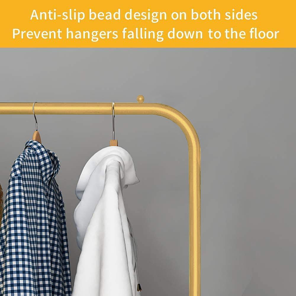 Lukzer Single Pole Coat Hanger Stand with Bottom Shelves–Heavy-Duty Metal Garment Rack, 4 Hooks for Clothes,Bags,Shoe–Freestanding Organizer for Bedroom, Entryway & more(White, 40x110x148cm/MGS-001)