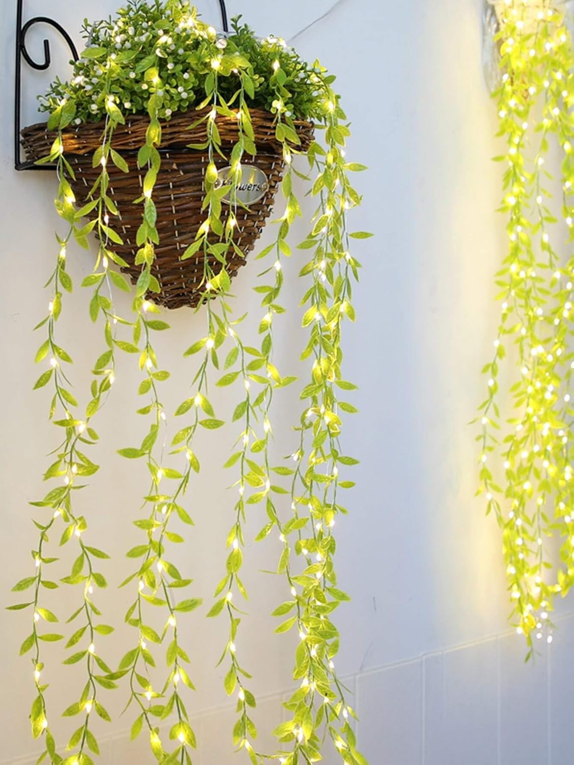 XERGY Artificial Vine Leaf LED Fairy String Light Ideal for Bedroom,Garden,Birthday & Festive Décor,Diwali Lights & Christmas,Party Diwali Lights for Decoration Home (3x1Meter,Corded Electric)