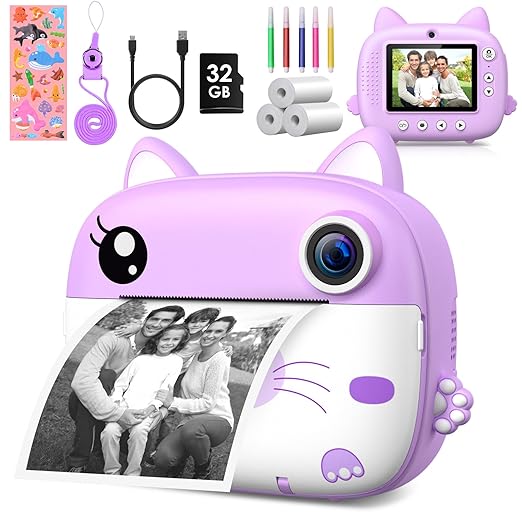 Kids Camera Instant Print & 2.5K Digital Video Instant Print