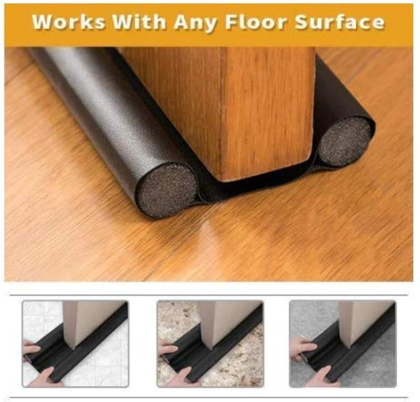 Raxon Innovation PVC Door Guard (39 Inches, Pack of 5) Gap Filler for Door Bottom Seal Strip - Sound-Proof, Reduce Noise, Energy Saving Door Stopper for Reduce Door Dust, Door Guard for Home(Brown)