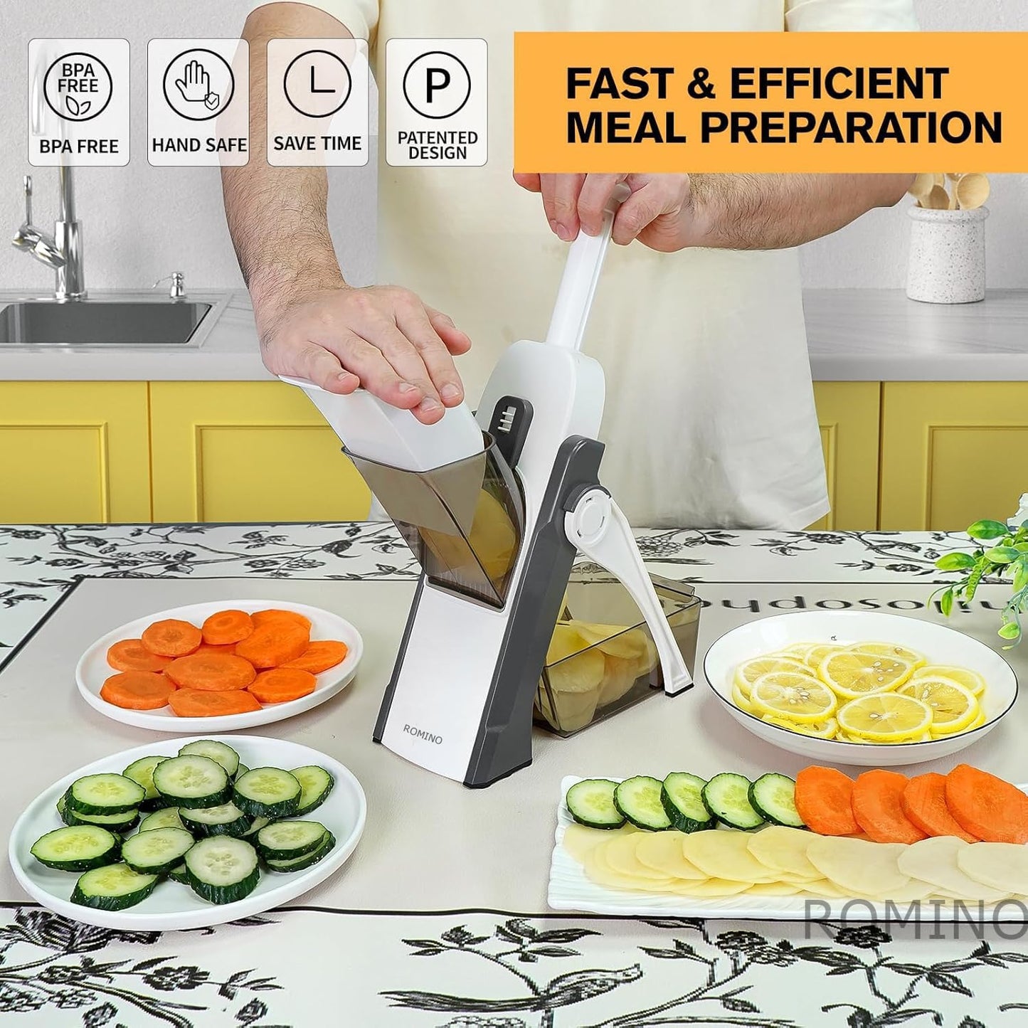 Rotary Drum Vegetable Chopper for Kitchen Use, Manual Onion and Salad Cutter, Multifunctional Slicer Dicer Grater