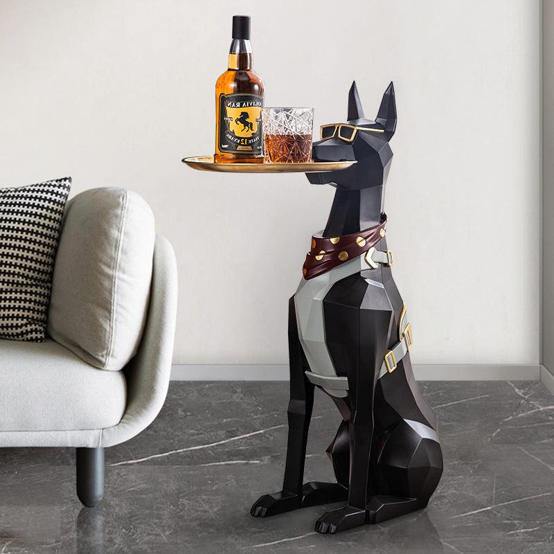 DOBERMAN BUTLER SCULPTURE