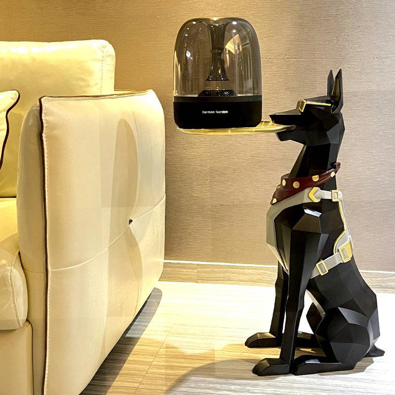 DOBERMAN BUTLER SCULPTURE