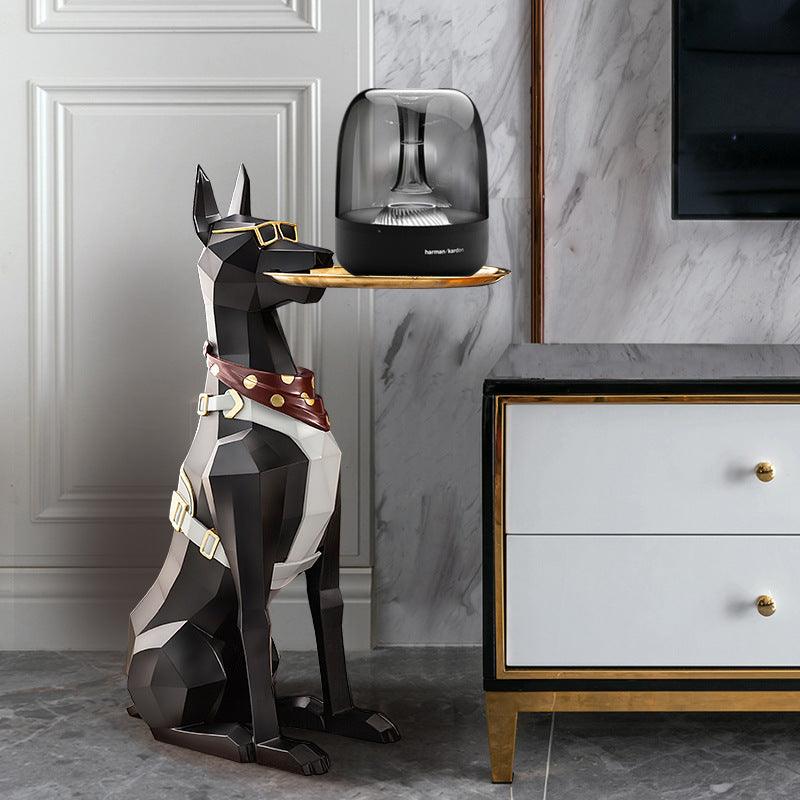 DOBERMAN BUTLER SCULPTURE