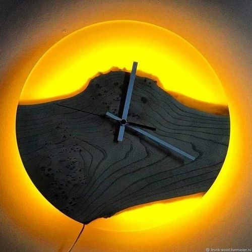 Designer Clock Warm Light Background