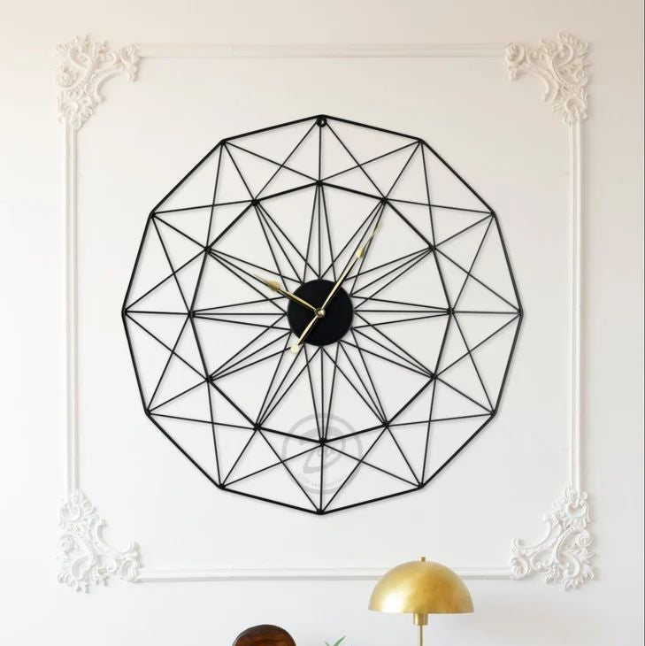 Decorative Kaleidoscope Metal Wall Clock For Living Room, Bedroom, Office, Hallway Decor