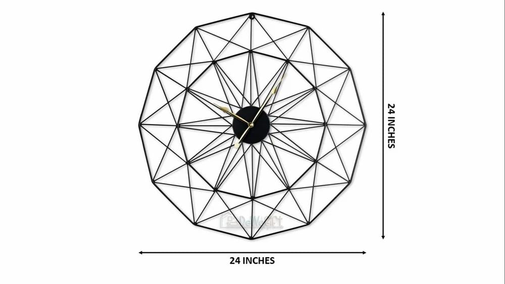 Decorative Kaleidoscope Metal Wall Clock For Living Room, Bedroom, Office, Hallway Decor