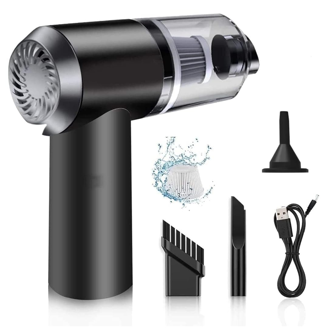 SHAYONAM 3 in 1 Portable Car Vacuum Cleaner with Blower | USB Rechargeable Wireless Handheld Car Vacuum Cleaner Traveling