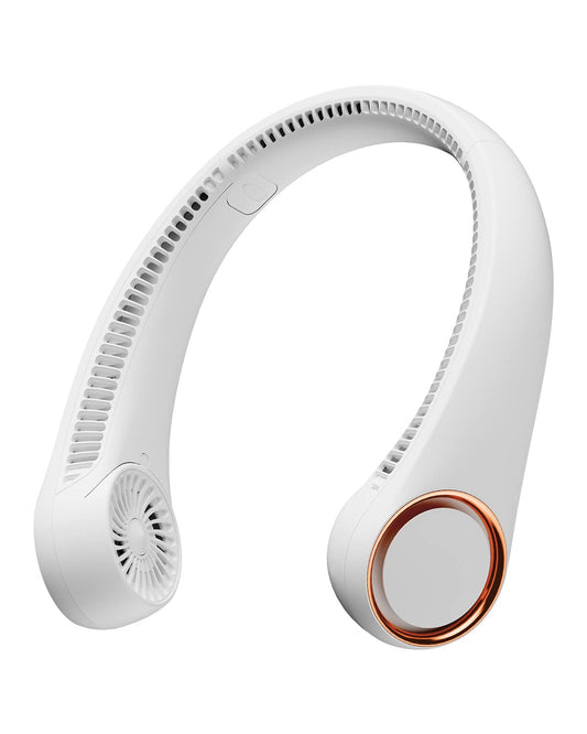 Gaiatop Portable Neck Fan, Hands-Free Bladeless Rechargeable USB Fan with 3 Speeds