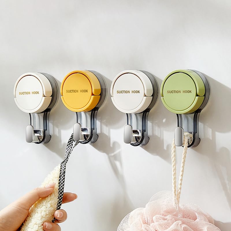 SKYTONE Suction Cup Hook, Suction Hooks, Suction Cup with Hook, Reusable Vacuum Suction Hooks for Bathroom, Wall Hooks, Wall Clips for Hanging Towel, Clothes,Kitchen Utensils (Pack of 1)