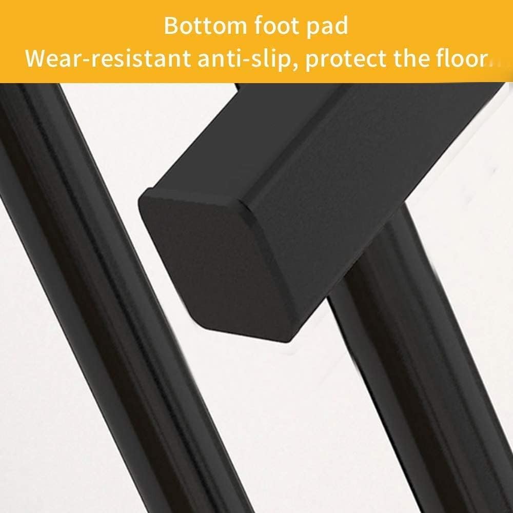 Lukzer Single Pole Coat Hanger Stand with Bottom Shelves–Heavy-Duty Metal Garment Rack, 4 Hooks for Clothes,Bags,Shoe–Freestanding Organizer for Bedroom, Entryway & more(White, 40x110x148cm/MGS-001)