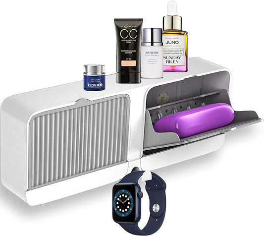 DIKRUTI Double Bar Soap Dish with Drainage Box, Premium Plastic Soap Holder, Soap Saver for Shower, Easy Cleaning, Dry,Extend Soap Life,No Drilling Soap Box are Simple, Beautiful and Practical(1 Pcs)