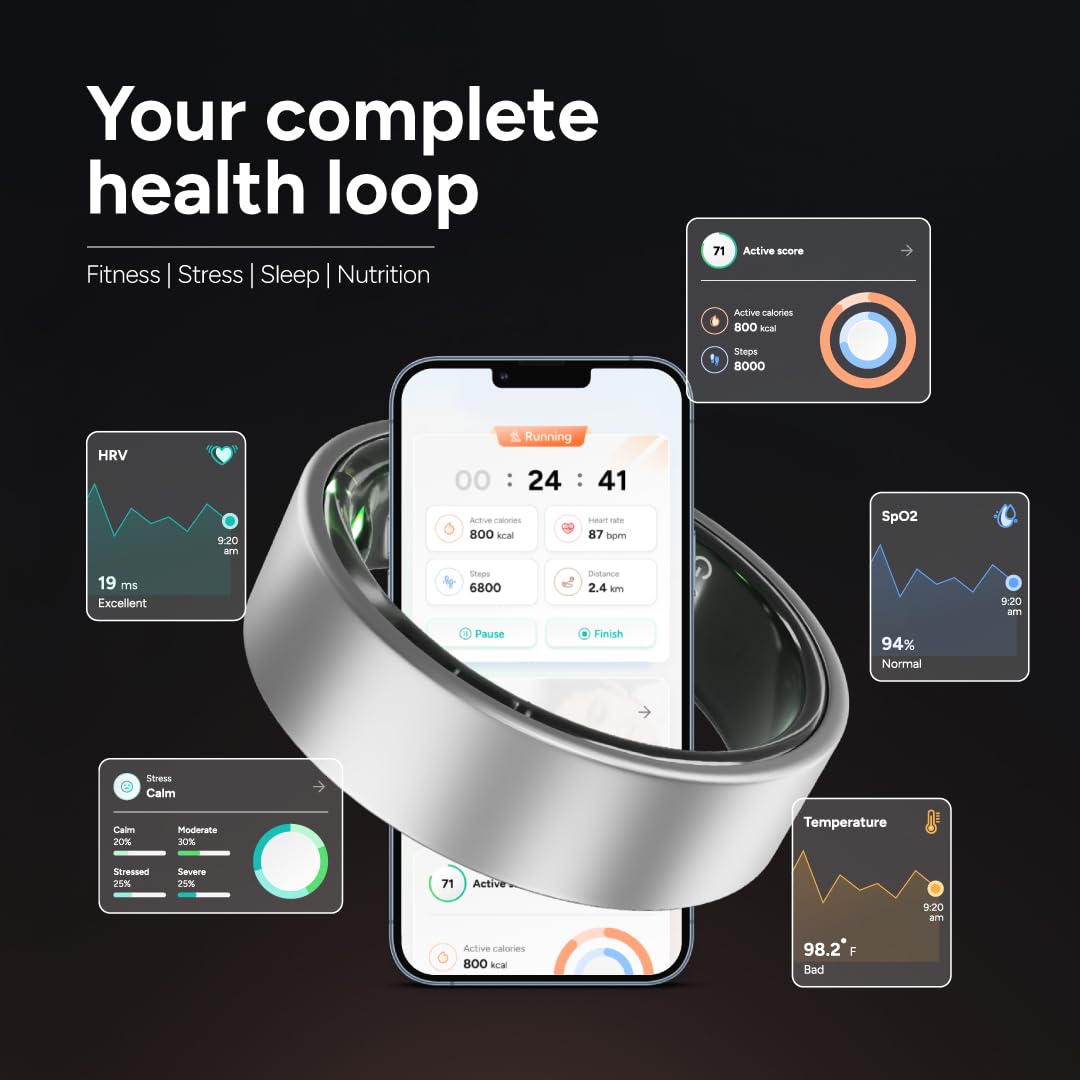 Gabit Smart Ring | Health & Fitness Tracker | Stress & Sleep Monitoring