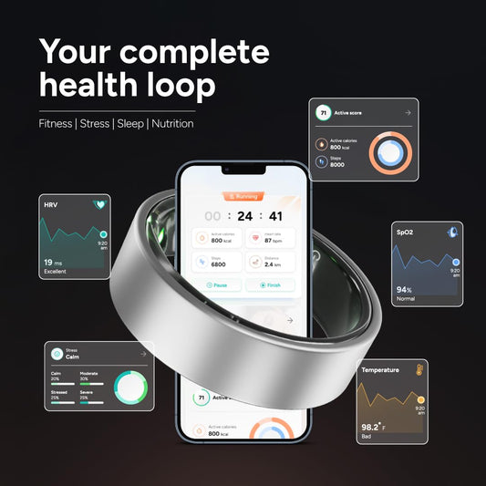 Gabit Smart Ring | Health & Fitness Tracker | Stress & Sleep Monitoring