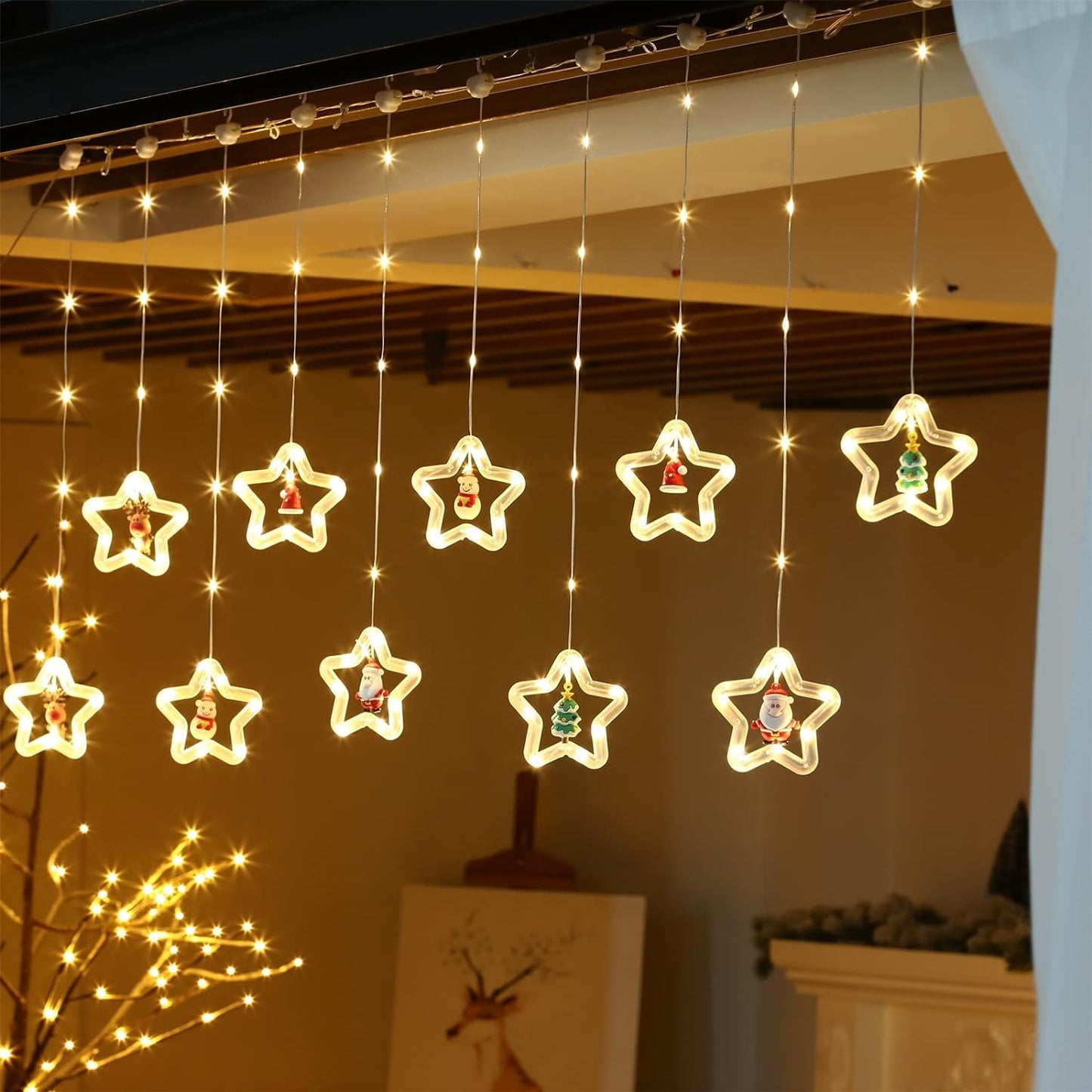 XERGY Artificial Vine Leaf LED Fairy String Light Ideal for Bedroom,Garden,Birthday & Festive Décor,Diwali Lights & Christmas,Party Diwali Lights for Decoration Home (3x1Meter,Corded Electric)