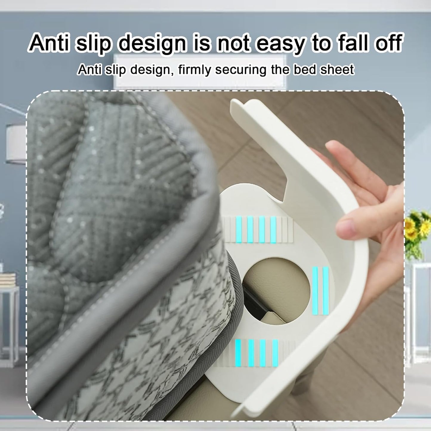 DOKMOE 4pcs Bed Sheet Holder Fitted Sheet Straps, Keep Sheets in Place, Heavy Duty Fitted Sheet Holder for Bedsheets, Mattress Protector.