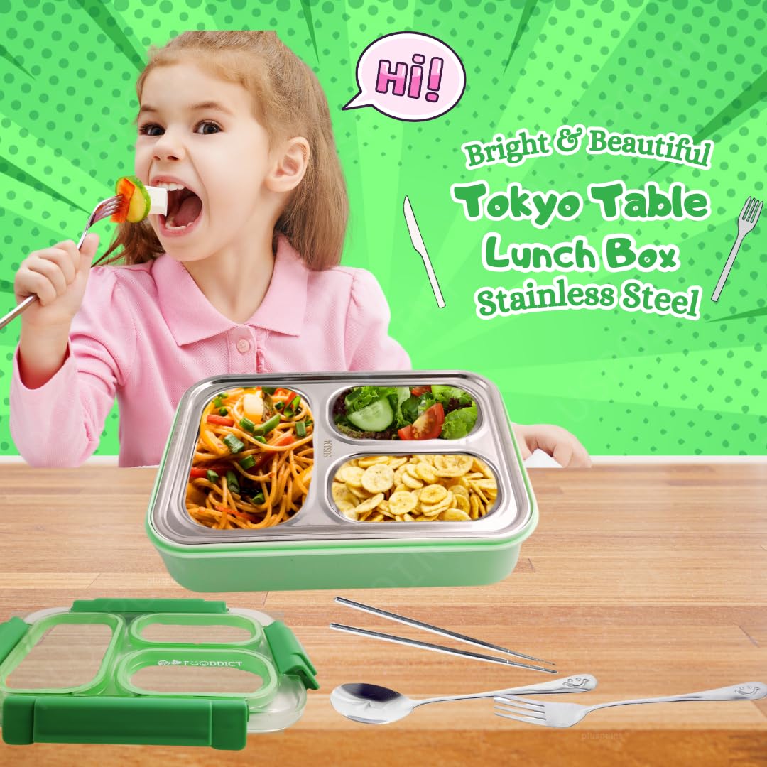 PLUSPOINT Bento Lunch Box Insulated Air Tight Portable Lunch Box with Utensils, Stainless Steel Lunch Box with Containers, Leak Proof Bento Box for Kids, Adults, Men Women (Pink)