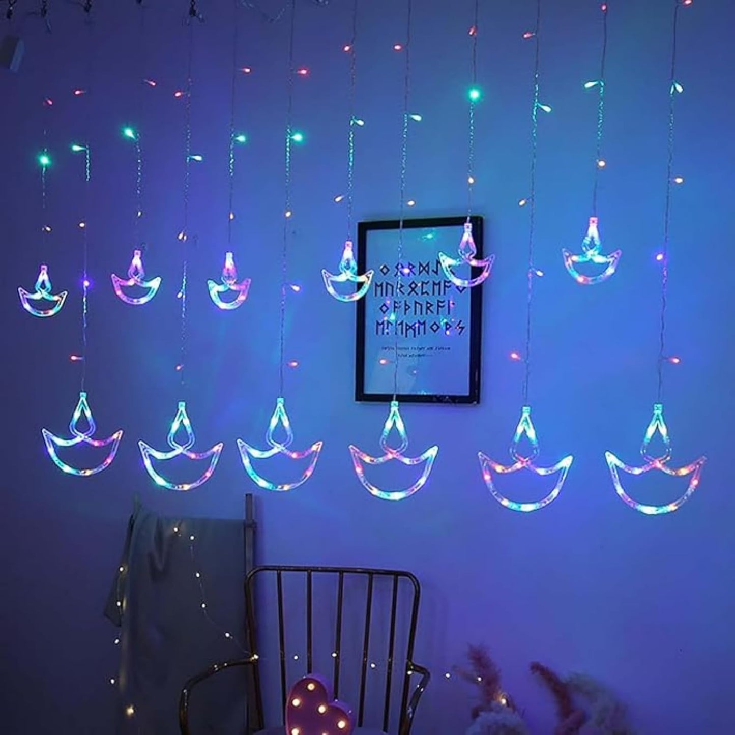 XERGY Artificial Vine Leaf LED Fairy String Light Ideal for Bedroom,Garden,Birthday & Festive Décor,Diwali Lights & Christmas,Party Diwali Lights for Decoration Home (3x1Meter,Corded Electric)