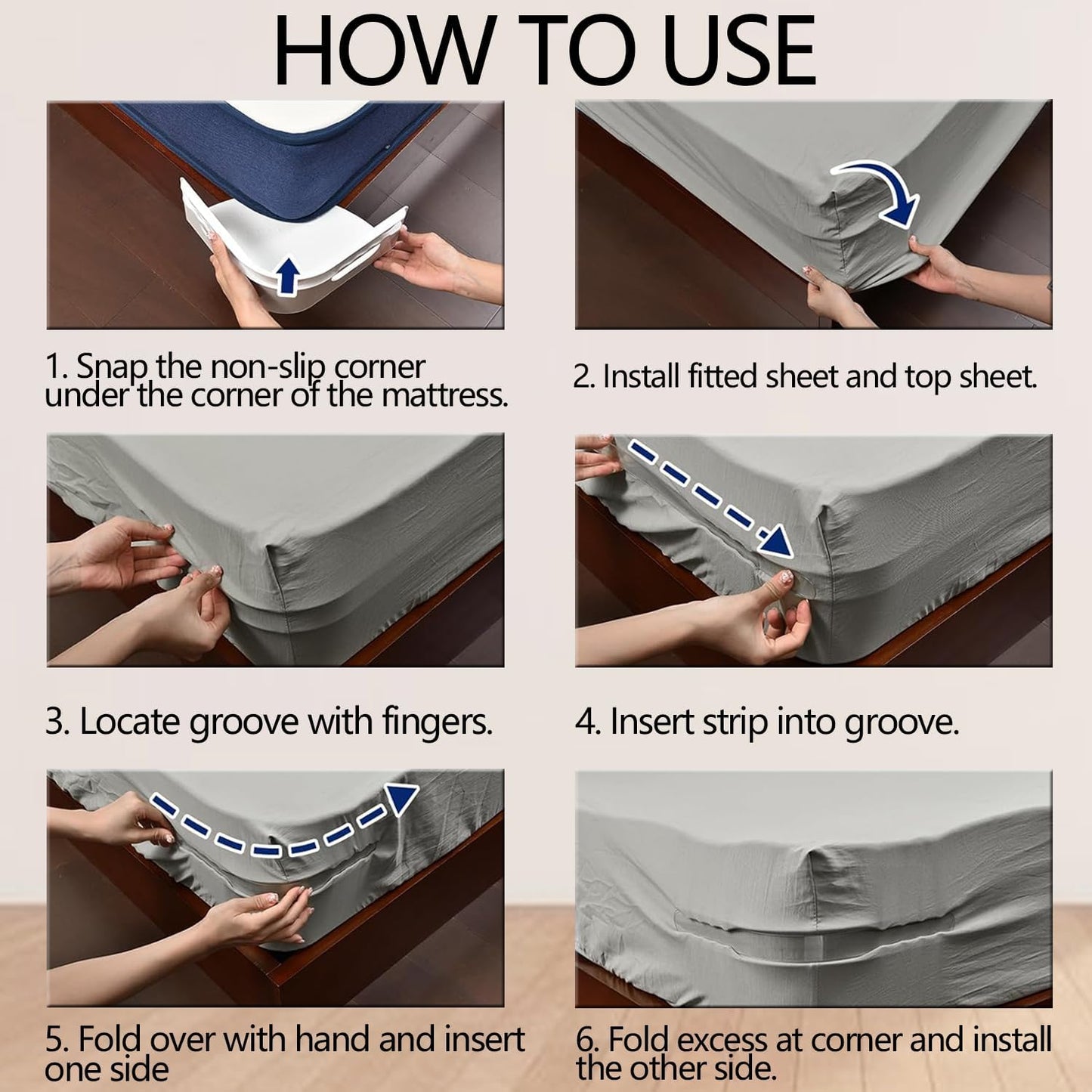 Bedsheet Holder Clip for Bed, Adjustable Bed Sheet Holder Corner Straps, Bedsheets Holder for Tight Fit, Bedsheet Gripper Corner, Bed Sheet Holder, Bed Accessories Items