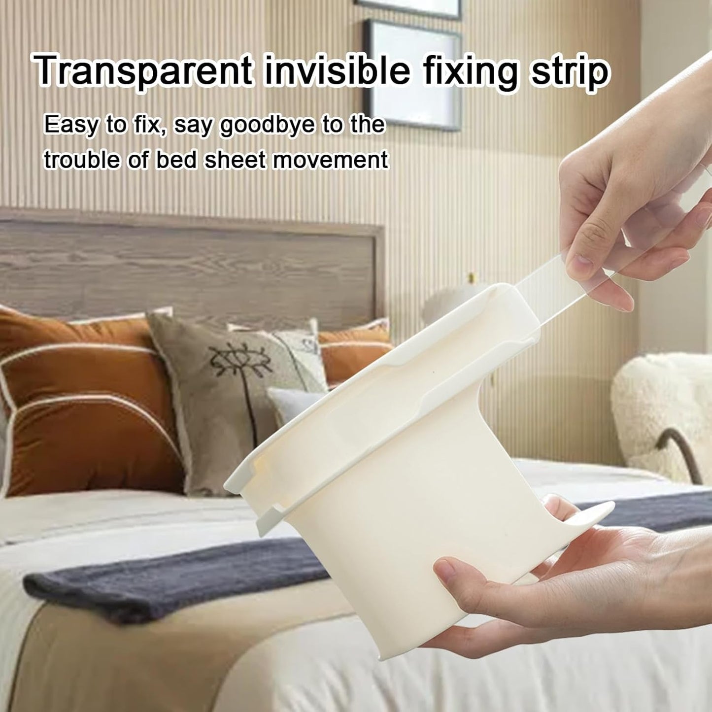 DOKMOE 4pcs Bed Sheet Holder Fitted Sheet Straps, Keep Sheets in Place, Heavy Duty Fitted Sheet Holder for Bedsheets, Mattress Protector.