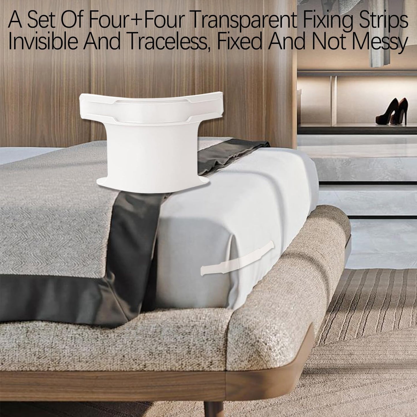 Bedsheet Holder Clip for Bed, Adjustable Bed Sheet Holder Corner Straps, Bedsheets Holder for Tight Fit, Bedsheet Gripper Corner, Bed Sheet Holder, Bed Accessories Items