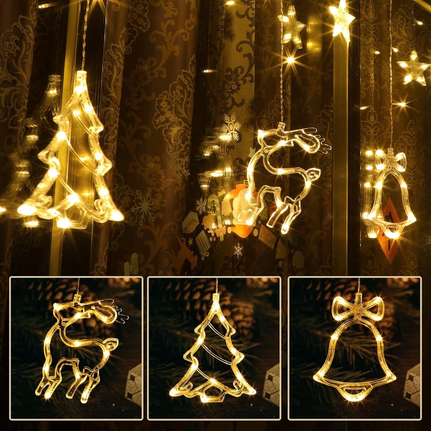 XERGY Artificial Vine Leaf LED Fairy String Light Ideal for Bedroom,Garden,Birthday & Festive Décor,Diwali Lights & Christmas,Party Diwali Lights for Decoration Home (3x1Meter,Corded Electric)