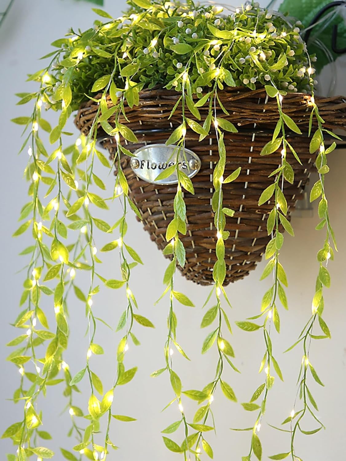 XERGY Artificial Vine Leaf LED Fairy String Light Ideal for Bedroom,Garden,Birthday & Festive Décor,Diwali Lights & Christmas,Party Diwali Lights for Decoration Home (3x1Meter,Corded Electric)