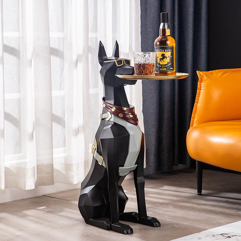 DOBERMAN BUTLER SCULPTURE