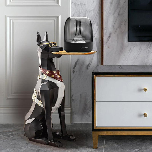 DOBERMAN BUTLER SCULPTURE