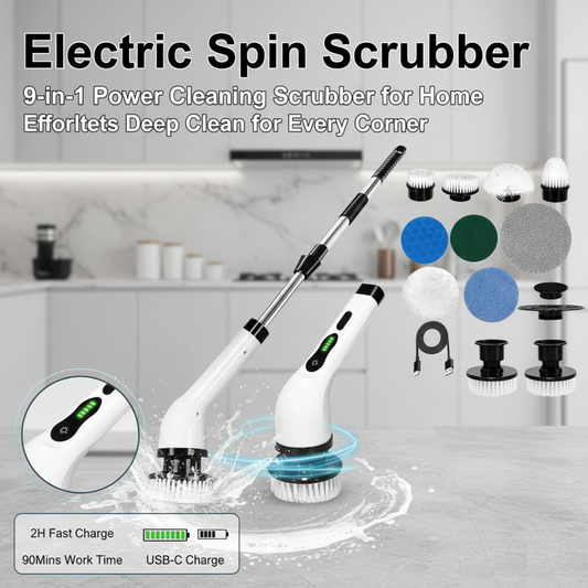 Electric Spin Scrubber, Cleaning Brush Scrubber for Home